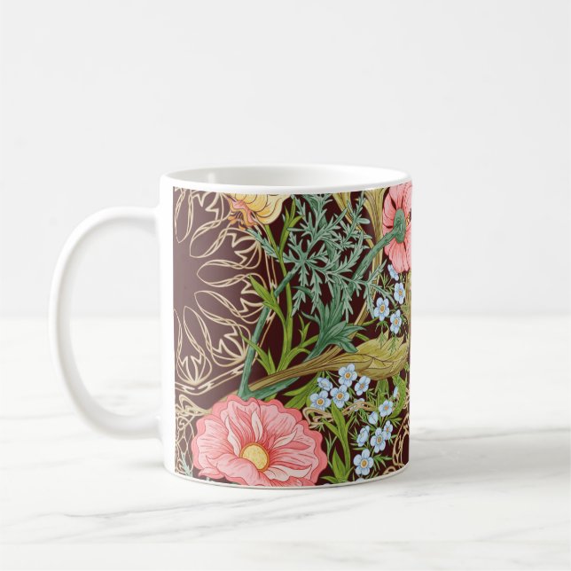 Floral Seamless pattern, background with In art no Coffee Mug (Left)