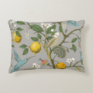 Floral seamless pattern. Botanical wallpaper. Plan Accent Pillow