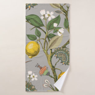 Floral seamless pattern. Botanical wallpaper. Plan Bath Towel