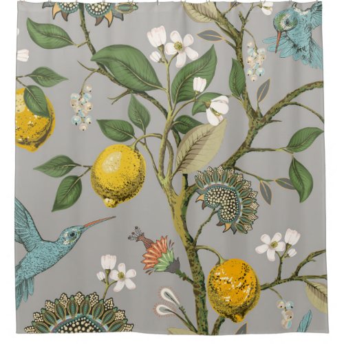 Floral seamless pattern Botanical wallpaper Plan Shower Curtain