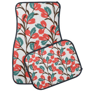 Floral seamless pattern. Cute floral background. P Car Floor Mat