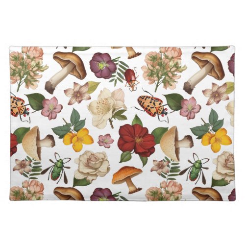 Floral seamless pattern design cloth placemat