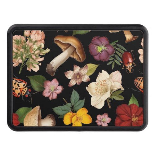 Floral seamless pattern design hitch cover