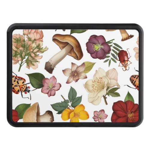 Floral seamless pattern design hitch cover