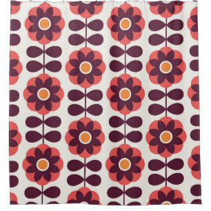 Floral seamless pattern design. Scandinavian style Shower Curtain