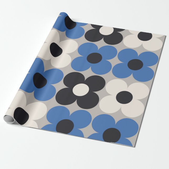 Floral seamless pattern design. Scandinavian style Wrapping Paper (Unrolled)