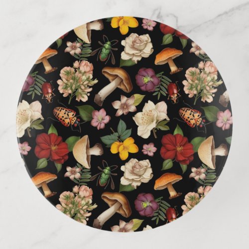 Floral seamless pattern design trinket tray