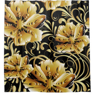 Floral seamless pattern. Flourish 3d wallpaper. Or Shower Curtain