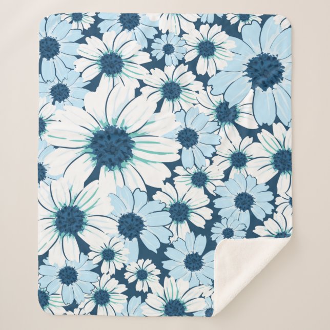 Floral seamless pattern /flower textilepattern, ab sherpa blanket (Front)
