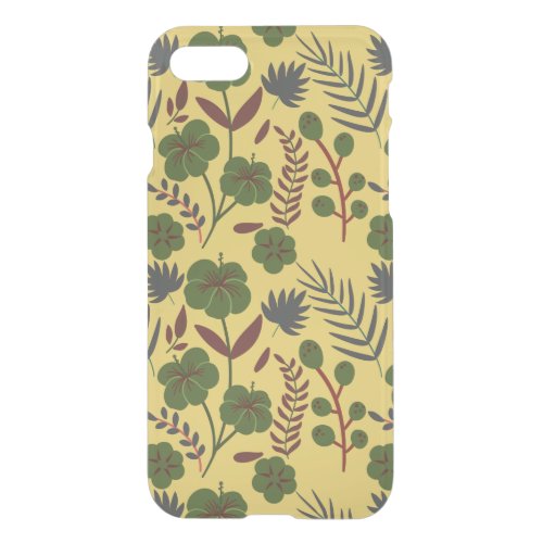 Floral seamless pattern flowers and butterflies iPhone SE87 case