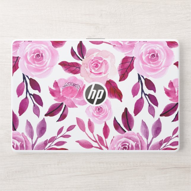 Floral seamless pattern flowers HP laptop skin (Front)