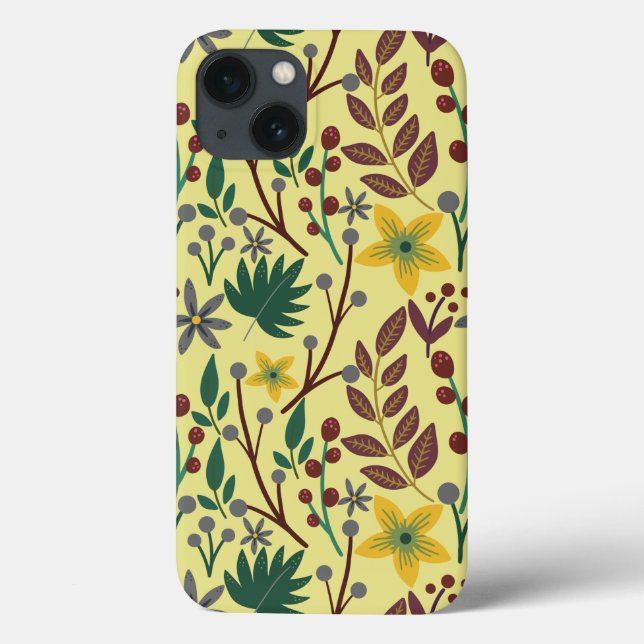Floral seamless pattern flowers, leaves, branches Case-Mate iPhone case (Back)