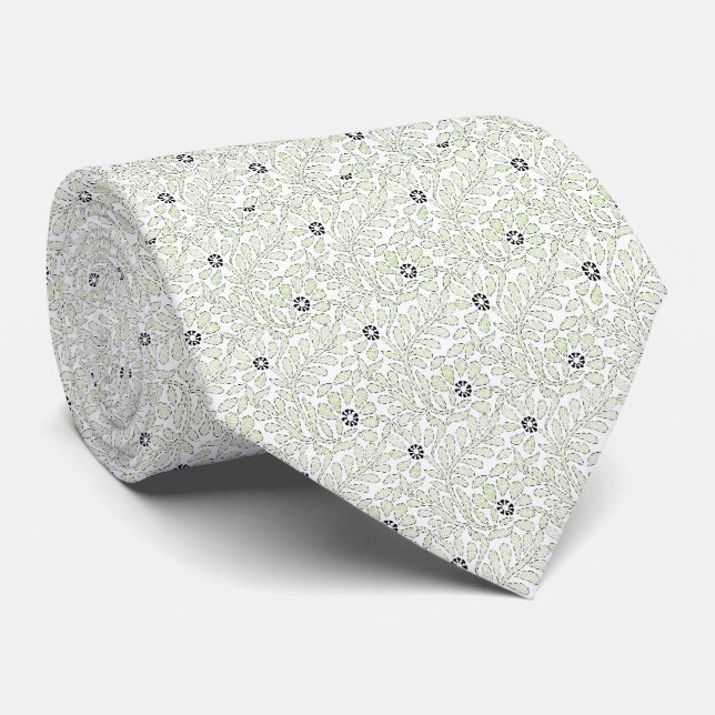 Floral seamless pattern formal neck tie (Rolled)