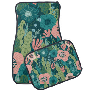 Floral seamless pattern, interior decor car floor mat