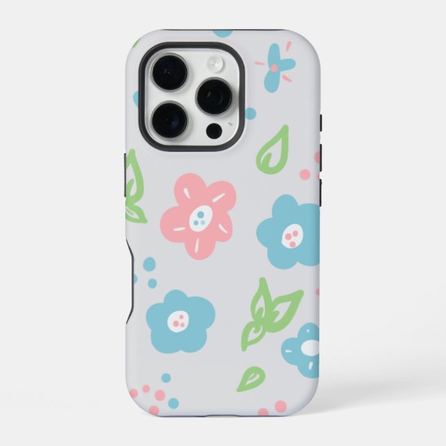 Floral Seamless Pattern iPhone Case (Back)
