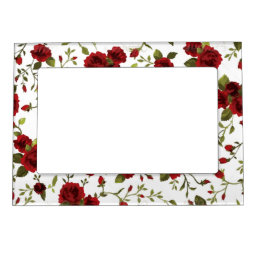 Floral seamless pattern magnetic frame