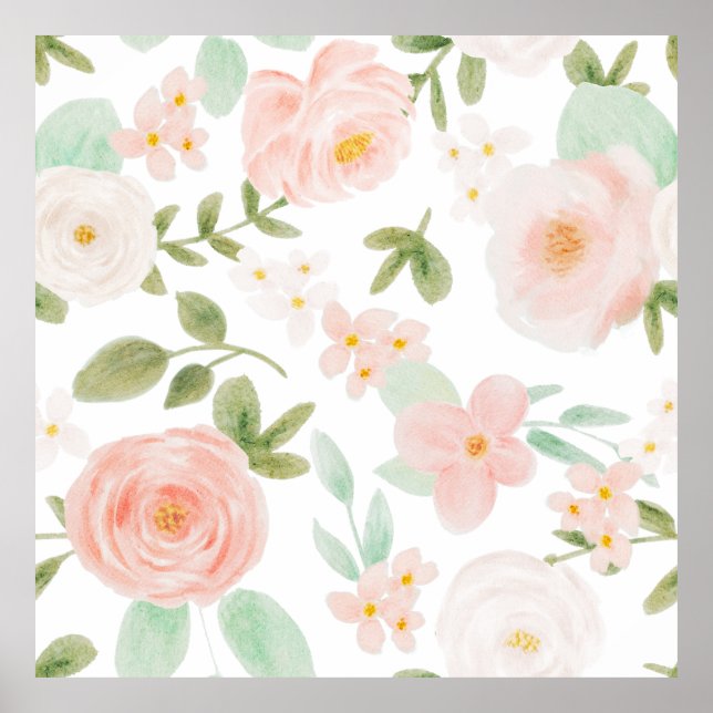 FLORAL SEAMLESS PATTERN POSTER (Front)