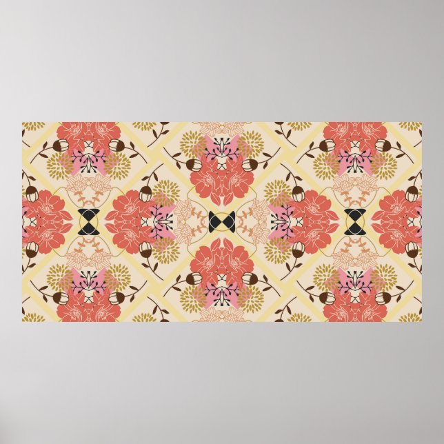 Floral seamless pattern poster (Front)