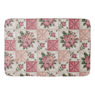 Floral Seamless Pattern, Roes Seamless Pattern Bath Mat
