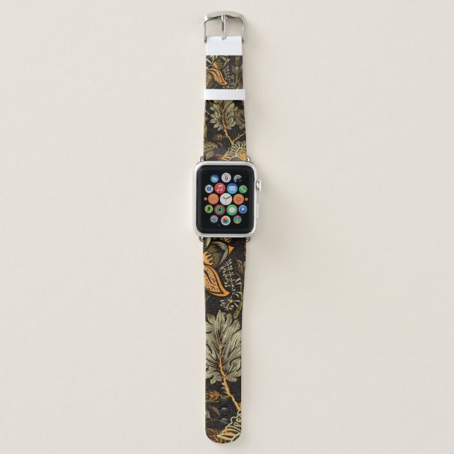 Floral seamless pattern, texture effect. Indian or Apple Watch Band (Front)