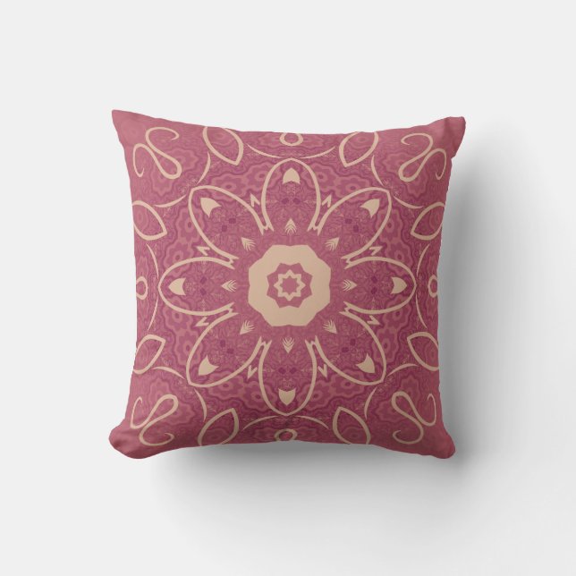 Floral Seamless Pattern Throw Pillow (Front)