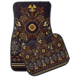 Floral seamless pattern. Vintage indian decorative Car Floor Mat