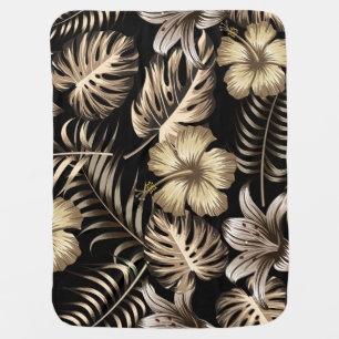 Floral Seamless Pattern with Leaves. Baby Blanket