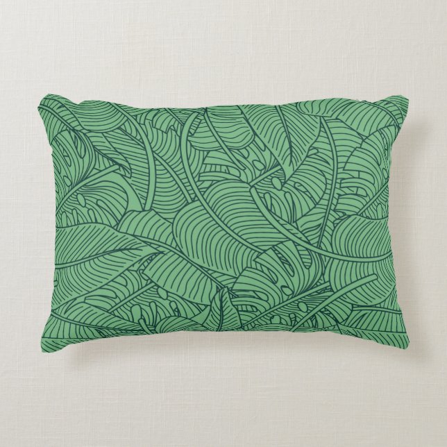 Floral seamless pattern with leaves. tropical back accent pillow (Front)