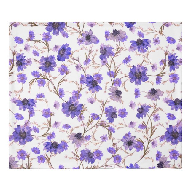 Floral seamless pattern with marigold flowers duvet cover (Front)