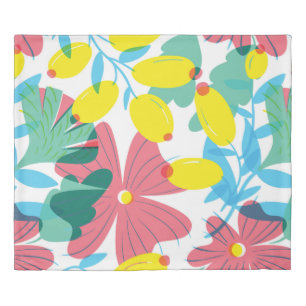 Floral seamless pattern with tranparency elements. duvet cover