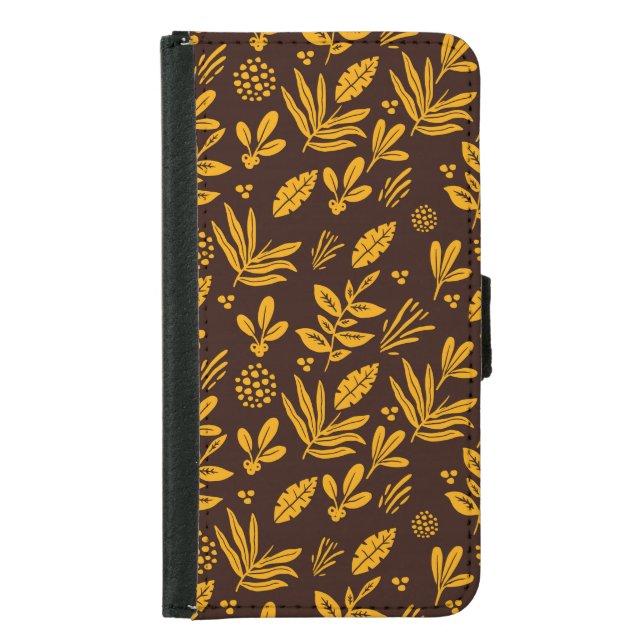 Floral Seamless: Perfect Textile Design Samsung Galaxy Wallet Case (Front)
