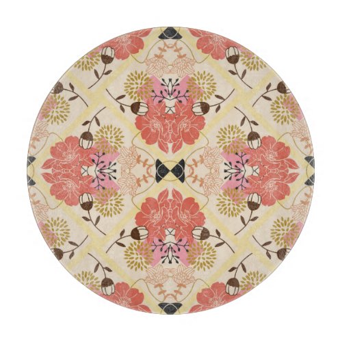Floral seamless vintage pattern design cutting board