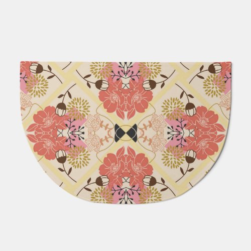 Floral seamless vintage pattern design doormat