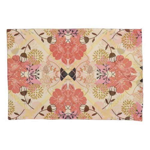 Floral seamless vintage pattern design pillow case
