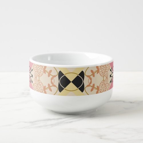 Floral seamless vintage pattern design soup mug