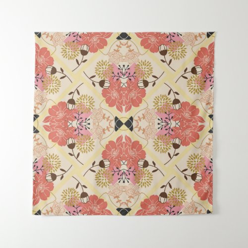 Floral seamless vintage pattern design tapestry