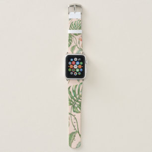 Floral seamless vintage tropical pattern backgroun apple watch band