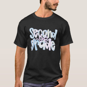 Floral Second Grade Coquette Bow 2nd Grade Teacher T-Shirt