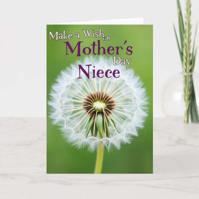Floral Seed Head Mothers Card (Front)