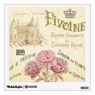 Floral Seed Packet Wall Decal