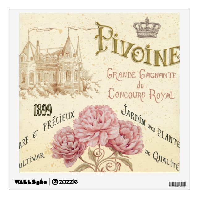 Floral Seed Packet Wall Decal (Front)