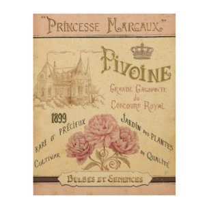 Floral Seed Packet Wood Wall Decor