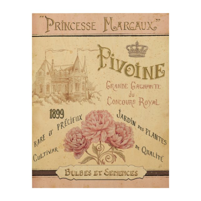 Floral Seed Packet Wood Wall Decor (Front)