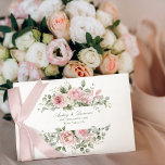 Floral Self-Addressed Wedding RSVP Collection Envelope<br><div class="desc">Complete your wedding stationery suite with this beautiful RSVP collection envelope,  featuring elegant calligraphic script,  delicate pink watercolor roses,  and lush green foliage. Easily personalized with your names and address,  it's perfect for complementing a floral,  botanical or garden-themed wedding.</div>