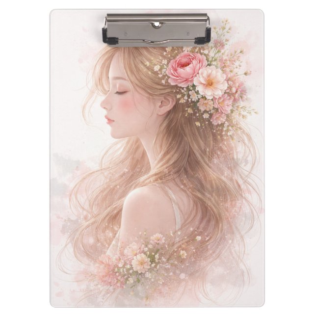 Floral Self Care Clipboard | Aesthetic  (Front)