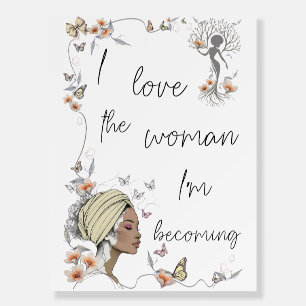 Floral Self Love Gift for Women Foam Board