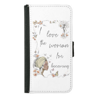 Floral Self Love Gift for Women Samsung Galaxy S5 Wallet Case