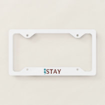 Floral Semicolon ; Stay Suicide Prevention  License Plate Frame