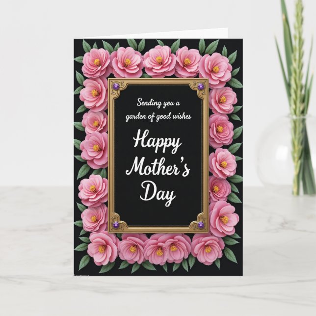 Floral Sending Wishes Mothers Day Card (Front)