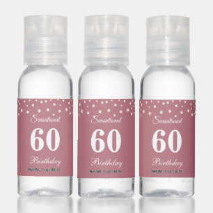 Floral Sensational Sixty on Rose Gold Hand Sanitizer